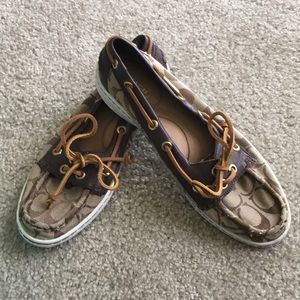 Coach Classic C boat shoes
